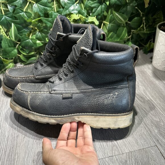 Irish Setter Wingshooter Moc Toe Boots Black Leather 845 Mens Size 9.5 2E - Picture 5 of 11